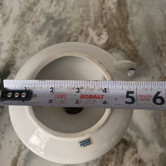 VTG Blue & white candle sticks Japan. Cottagecore primative farmhouse rustic - Picture 8 of 8